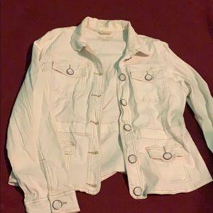 White jean jacket